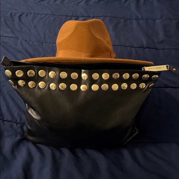 A black Steve Madden purse with silver studs - Picture 2 of 4